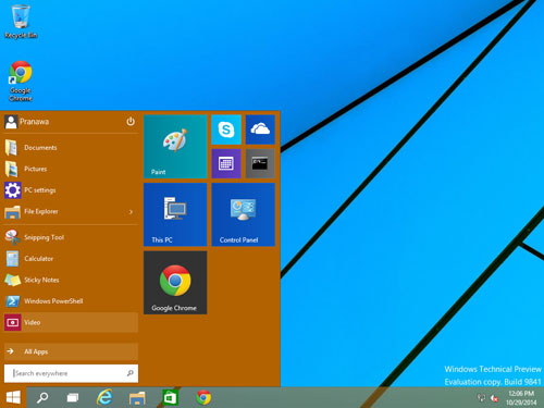 Het startmenu in Windows 10