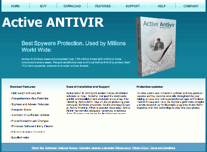 screenshot website Active Antivir