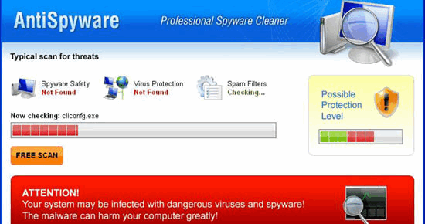 screenshot AntiSpyware Professional Spyware Cleaner