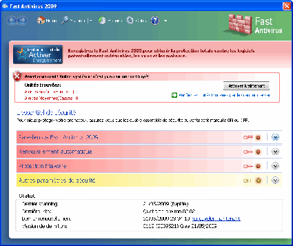 screenshot Fast Antivirus 2009