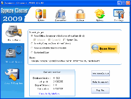 screenshot Spyware Cleaner 2009