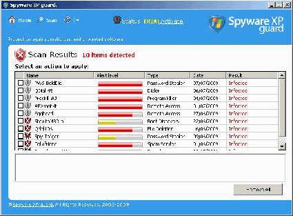 screenshot Spyware XP Guard