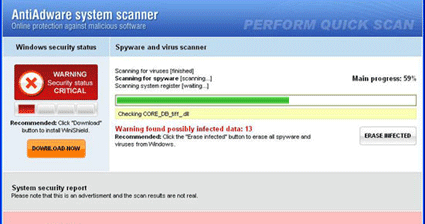 screenshot AntiAdware System Scanner