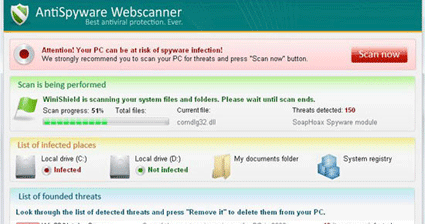 screenshot AntiSpyware Webscanner
