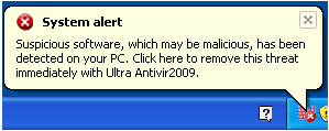 screenshot pop_up Ultra Antivir 2009