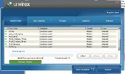 screenshot Unvirex
