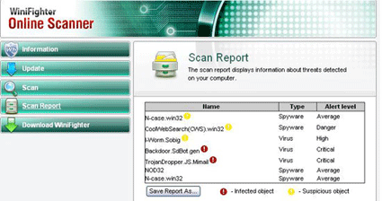 screenshot online scanner WiniFighter