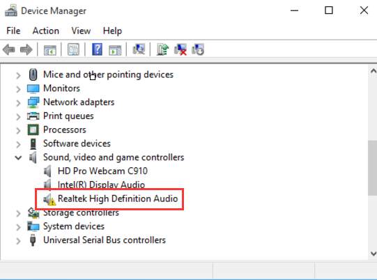 apparaatbeheer in Windows 10